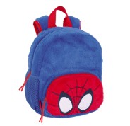 Safta Spidey Mochila Guarderia de Peluche - Tarjeta de Identificacion - Asas de Mano - 6L - Material Peluche - Facil de Transportar - 220x100x270mm - Color Azul Oscuro
