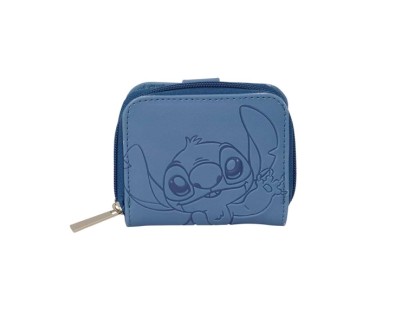 Safta Stitch Blue Monedero con Billetera - Cierre con Iman - Compartimento con Cremallera - 0.10L - 110x20x95mm - Color Azul