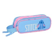 Safta Stitch Bright Portatodo - Cremallera - Asa Lateral - 1L - 210x60x80mm - Color Azul
