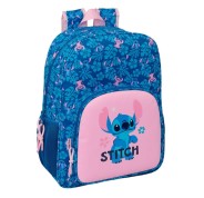 Safta Stitch Lio Mochila - Adaptable a Carro - Bolsillo Frontal - Portabotellas - Cremallera con Doble Tirador - Asa de Mano - Hombreras y Espalda Acolchada - 33x42x14cm - Color Azul Oscuro