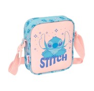 Safta Stitch Ohana Bolsito con Bandolera - 1L - Ideal para Uso Diario - 160x40x180mm - Color Azul Claro