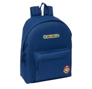 Safta Super Mario Mamma Mia Mochila - Bolsillo Frontal - Hombreras Acolchadas - Espalda Acolchada - Tirador Doble - Asa Superior - 20.80L - 330x150x420mm - Color Azul Marino