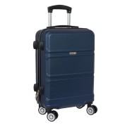 Safta Travel Maleta Trolley de Cabina 20 - Material Resistente ABS y PC - Cierre con Candado - Interior Forrado y Bolsillos - Ruedas Giratorias 360° - 40.1L - 345x200x550mm - Color Azul Marino