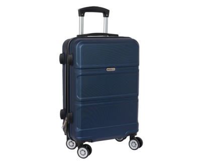 Safta Travel Maleta Trolley de Cabina 20 - Material Resistente ABS y PC - Cierre con Candado - Interior Forrado y Bolsillos - Ruedas Giratorias 360&deg; - 40.1L - 345x200x550mm - Color Azul Marino