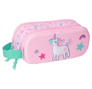 Safta Unicornio Portatodo - Cremallera - Asa Lateral - Color Rosa