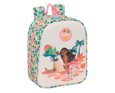 Safta Vaiana Mochila Guarderia - Adaptable a Carro - Cremallera - Tarjeta de Identificacion - Asa Superior - 6L - 220x100x270mm - Color Verde