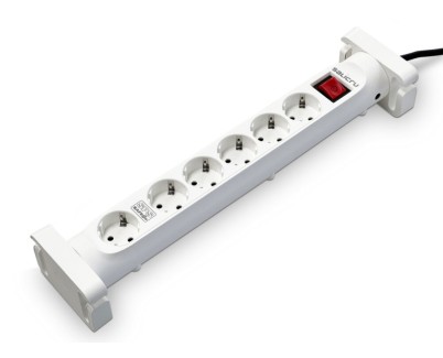 Salicru Regleta SPS SAFE 6S Protectores Electricos Activos de Ultima Generacion - 6 Tomas Schuko - Color Blanco