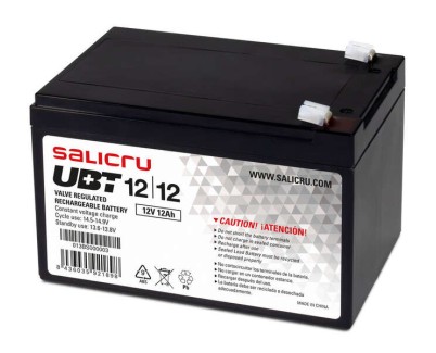 Salicru UBT 12/12 Bateria AGM Recargable de 12 Ah / 12 V - Color Negro
