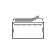 Sam Pack de 500 Sobres de Papel Offset 90grs - Medidas 120x76mm - Autoadhesivo con Tira de Silicona - Color Blanco