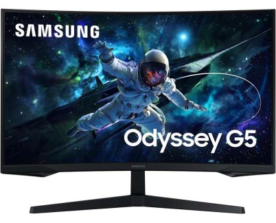 Samsung Odyssey G5 Monitor 32\" LED VA Curvo QHD 165Hz FreeSync - Respuesta 1ms - Angulo de Vision 178º - HDMI, DisplayPort - VESA 75x75mm