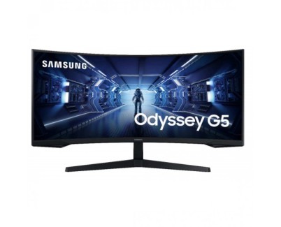 Samsung Odyssey G5 Monitor Curvo LED 34\" UltraWide QHD 165Hz - AMD FreeSync - Respuesta 1ms - 21:9 - HDMI, DP - VESA 75x75 - Color Negro