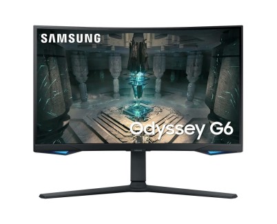 Samsung Odyssey G6 Monitor 27\" LED VA Curvo QHD 240Hz FreeSync Premium Pro - Respuesta 1ms - Ajustable en Altura, Giratorio e Inclinable - Angulo de Vision 178º - Modo Smart TV - WiFi, Bluetotth, HDMI, USB,DP - VESA 100x100mm