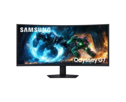Samsung Odyssey G7 G75F Monitor 40\" VA Curvo WUHD 180Hz FreeSync Premium Pro HDR10+ - Respuesta 1ms - Ajustable en Altura, Giratorio e Inclinable - 21:9 - HDMI, DisplayPort, USB - VESA 100x100mm