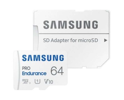 Samsung Pro Endurance Tarjeta Micro SDXC 64GB UHS-I V10 con Adaptador