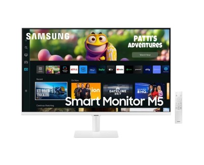 Samsung Smart Monitor M5 LED 27\" FullHD 1080p HDR10 WiFi, Bluetooth - Respuesta 4ms - Mando a Distancia - Altavoces Incorporados - 16:9 - USB, HDMI - VESA 100x100mm