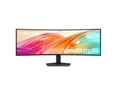 Samsung ViewFinity S9 S95UF Monitor 49" VA Curvo Dual QHD 120Hz HDR - Respuesta 5ms - Altavoces 10W - Ajustable en Altura, Giratorio e Inclinable - 32:9 - HDMI, DisplayPort, USB - VESA 100x100mm - Color Negro