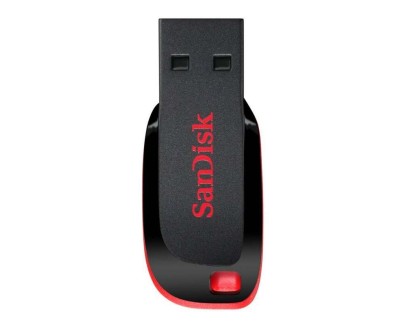 Sandisk Cruzer Blade Memoria USB 2.0 128GB - Ultra Compacta - Color Negro/Rojo (Pendrive)