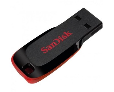 Sandisk Cruzer Blade Memoria USB 2.0 64GB - Sin Tapa - Color Negro/Rojo (Pendrive)