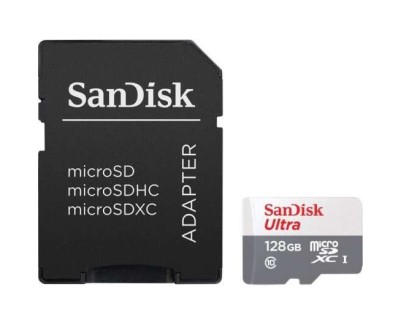 Sandisk Ultra Tarjeta Micro SDXC 128GB UHS-I U1 Clase 10 100MB/s + Adaptador SD