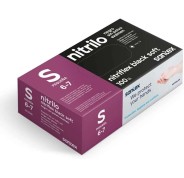 Santex Nitriflex Black Soft Pack de 100 Guantes de Nitrilo para Examen Talla S - 3.5 gramos - Sin Polvo - Libre de Latex - No Esteriles - Color Negro