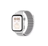 Savefamily Reloj Inteligente Infantil SaveWatch Plus 2 - Pantalla Amoled - Carcasa Blanca - Correa Tela ZigZag