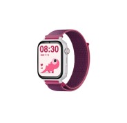 Savefamily Reloj Inteligente Infantil SaveWatch Plus con GPS y Llamada - IP67 - Boton SOS - Carcasa Blanca - Correa Tela Frambuesa