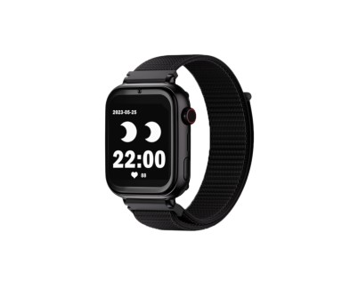 Savefamily Reloj Inteligente Infantil SaveWatch Plus con GPS y Llamada - IP67 - Boton SOS - Carcasa Negra - Correa Tela Negra