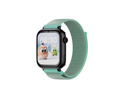 Savefamily Reloj Inteligente Infantil SaveWatch Plus con GPS y Llamada - IP67 - Boton SOS - Carcasa Negra - Correa Tela Verde