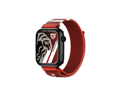 Savefamily Reloj Inteligente Infantil Savewatch Plus Edicion Athletic Club con GPS y Llamada - Correa Tela Roja