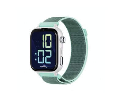 Savefamily Reloj Inteligente Smartwatch Infantil SaveWatch Plus 2 - Pantalla Amoled - Carcasa Blanca - Correa Tela Ocean