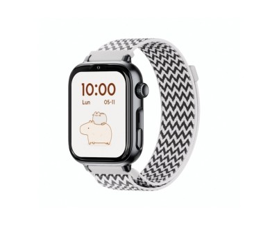 Savefamily Reloj Inteligente Smartwatch Infantil SaveWatch Plus 2 - Pantalla Amoled - Carcasa Negra - Correa Tela Zigzag