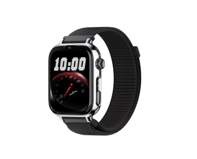 Savefamily Reloj Inteligente Smartwatch Infantil SaveWatch Plus 2 - Pantalla Amoled - Carcasa Plateada - Correa Tela Negra