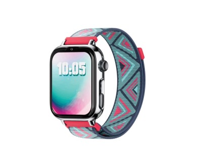 Savefamily Reloj Inteligente Smartwatch Infantil SaveWatch Plus 2 - Pantalla Amoled - Carcasa Plateada - Correa Tela Tribeca