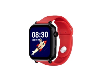 Savefamily Reloj Inteligente Smartwatch Infantil SaveWatch Plus con GPS y Llamada - IP67 - Boton SOS - Carcasa Negra - Correa Silicona Roja