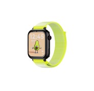 Savefamily Reloj Inteligente Smartwatch Infantil SaveWatch Plus con GPS y Llamada - IP67 - Boton SOS - Carcasa Negra - Correa Tela Fluor