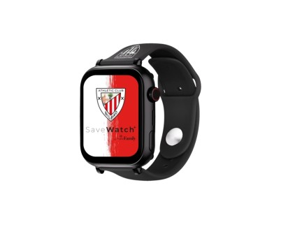Savefamily Reloj Inteligente Smartwatch Infantil Savewatch Plus Edicion Athletic Club con GPS y Llamada - Correa Silicona Negra