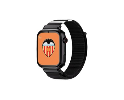 Savefamily Reloj Inteligente Smartwatch Infantil Savewatch Plus Edicion Valencia C.F. con GPS y Llamada - Correa Tela Negra