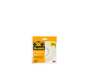 Scotch 508 Cinta Adhesiva 19mm x 33m - Facil de Cortar - Transparente