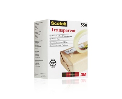 Scotch 550 Pack de 8&nbsp;Cintas Adhesivas 19mm x 66m - Transparente