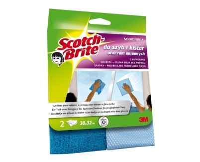 Scotch-Brite Bayeta de Microfibra para Cristales - Color Azul