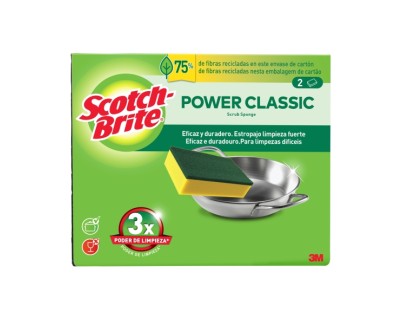 Scotch-Brite Classic Pack de 2 Estropajos de Cocina - Color Amarillo