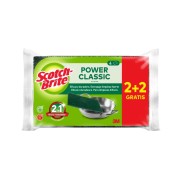 Scotch-Brite Classic Pack de 4 Estropajos de Cocina - Promocion 2 + 2 Gratis - Color Verde Oscuro
