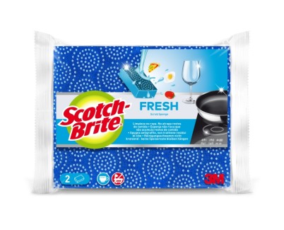 Scotch-Brite Fresh Pack de 2 Estropajos de Cocina - No Raya - Color Azul