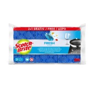 Scotch-Brite Fresh Pack de 3 Estropajos de Cocina - Promocion 2 + 1 Gratis - No Raya - Color Morado