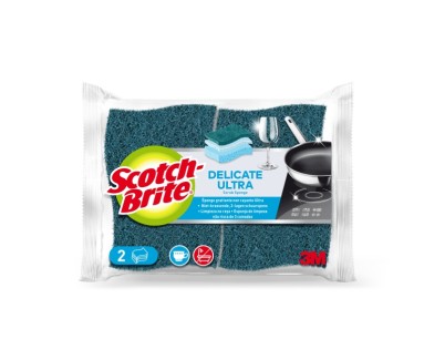 Scotch-Brite Pack de 2 Estropajos de Cocina - No Raya - Color Verde Oscuro
