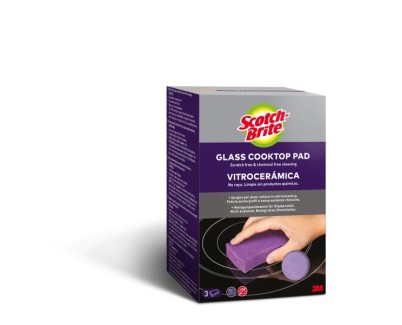 Scotch-Brite Pack de 3 Estropajos para Vitroceramica - Color Blanco