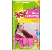 Scotch-Brite Ultra-Sensitive Guantes Multiuso - Talla S - Perfumados - Color Rosa