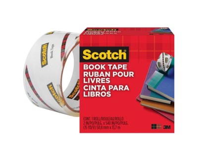 Scotch Cinta Adhesiva para Reparacion de Libros - 50.8mm x 13.7m - Color Transparente
