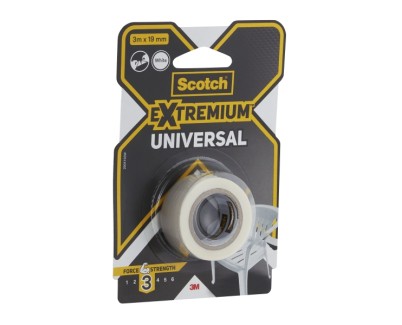 Scotch Extremium Universal Cinta Adhesiva Americana - 3m x 19mm - Color Blanco