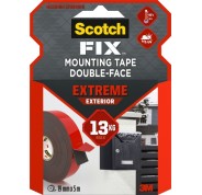 Scotch-Fix Cinta de Montaje para Exterior Extremo de Doble Cara - 19mm x 5m - Color Blanco